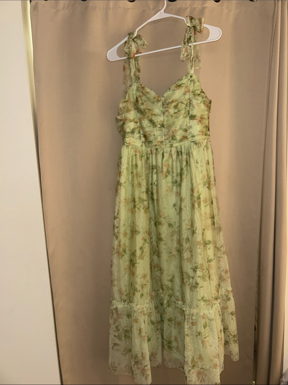 Blu Pepper Shoulder Tie Floral Dress